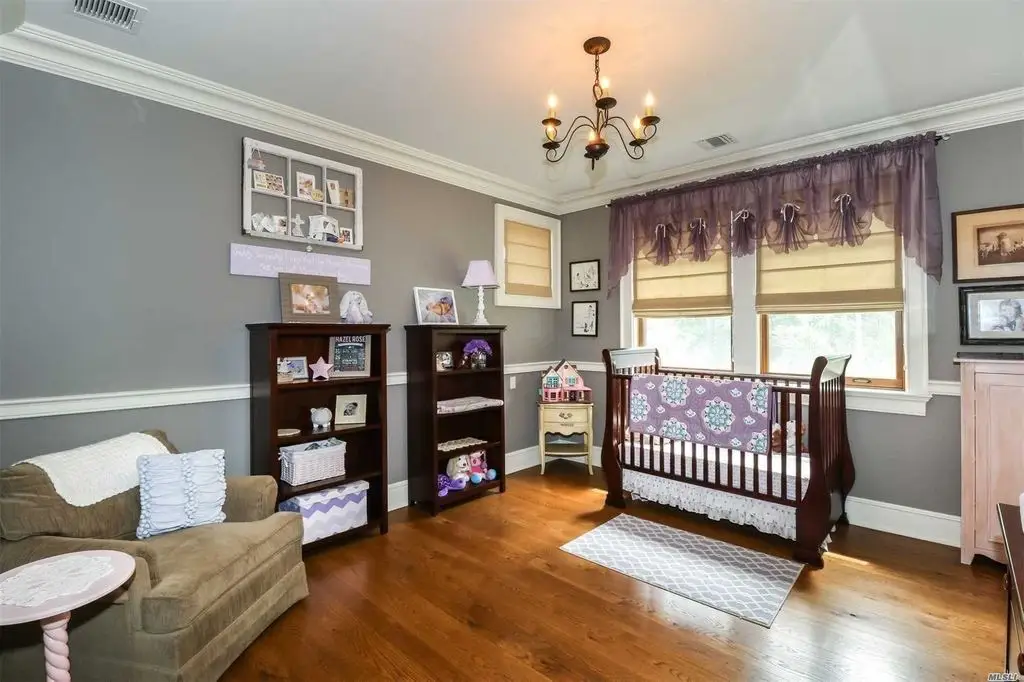 bedroom with crib