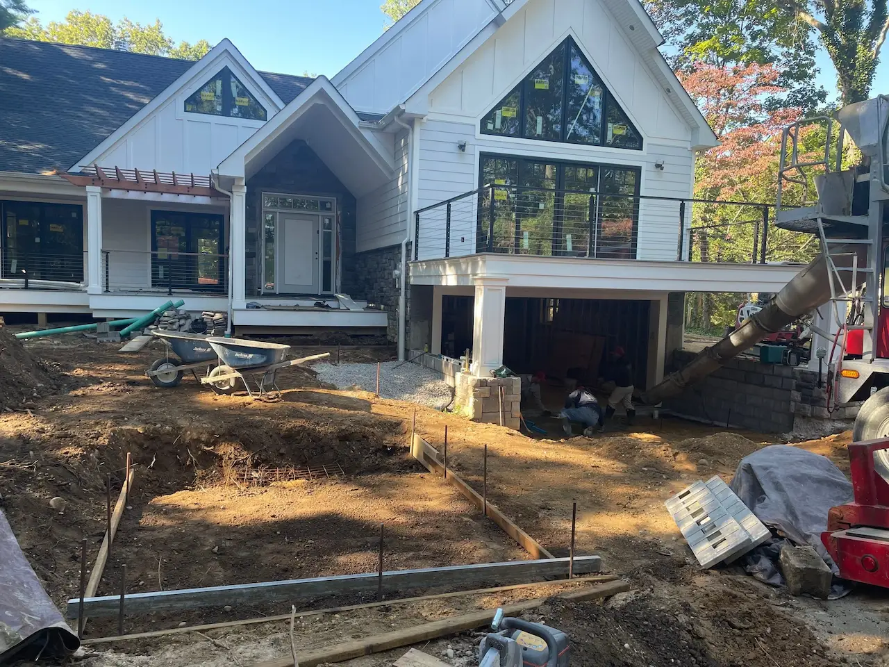 house front yard dug up